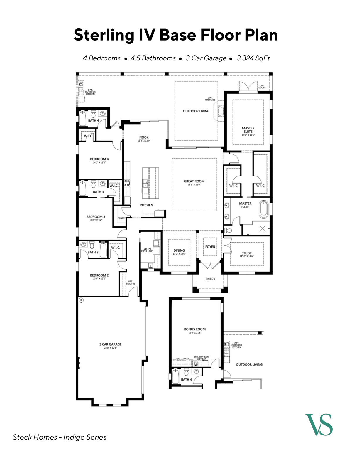 Vivid Shores Floorplan Sterling IV Base